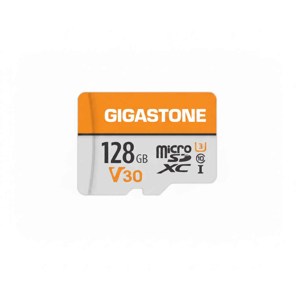 GIGASTONE Micro SD 記憶卡 | A1 V30，支援 4K 影片錄製 (128GB)