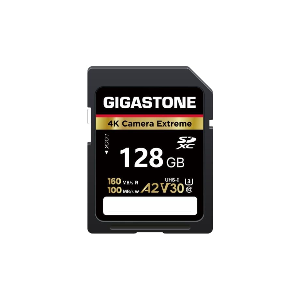 [5-Year Data Recovery] GIGASTONE 4K Camera Extreme Series SD Memory Card | A2 V30 U3 Class 10 SDXC
