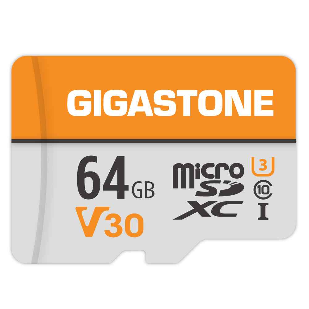 GIGASTONE Micro SD 記憶卡 | A1 V30，支援 4K 影片錄製 (128GB)